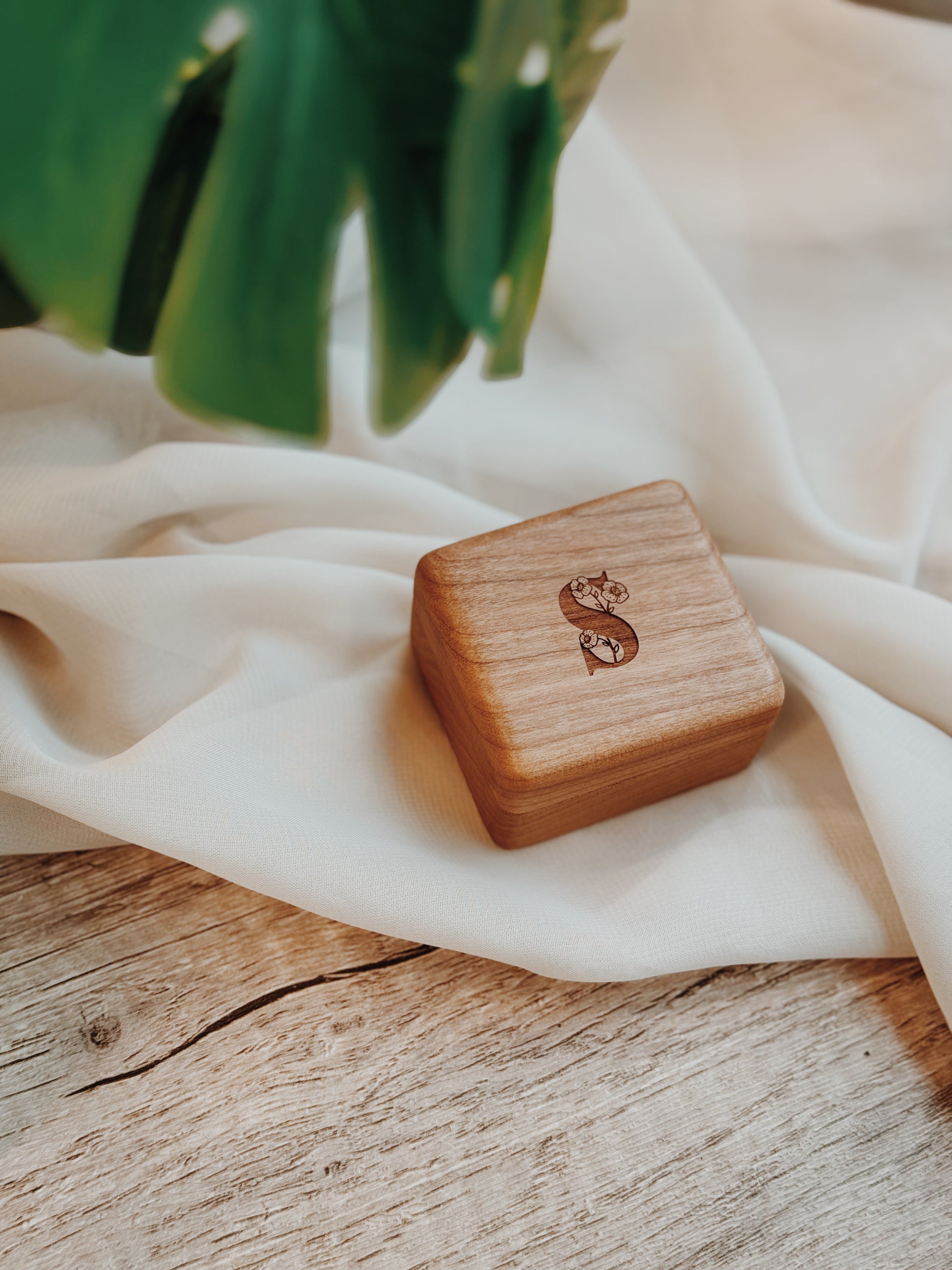 Personalized Engraved Wooden Gift - Custom Name and Message, proposal ring box