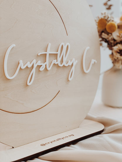 Crystal Ball Signage with Stand