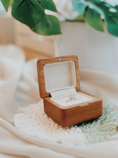 Personalized Engraved Wooden Gift - Custom Name and Message, proposal ring box